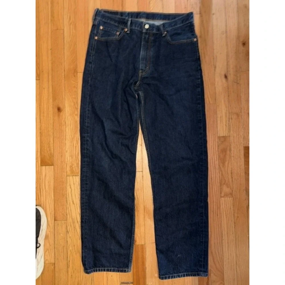 Levis 550 Relaxed Fit Jeans Mens 36x36 Dark Wash Indigo Denim 